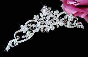 Floral Bridal Hair Comb with Swarovski Crystal Wedding Bridal Hair 