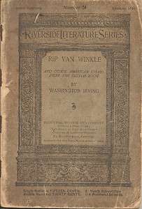 Riverside Literature Series Rip Van Winkle by W Irving October 1891 NO 