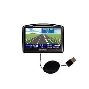  Retractable USB Cable for the TomTom Go 530 with Power Hot 