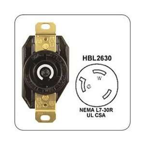 HUBBELL HBL2630 AC Receptacle NEMA L7 30 Female Black 277 
