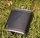 7oz Stainless Steel Hip Flask PU Leather Wrap Free Funnel #7BKNL