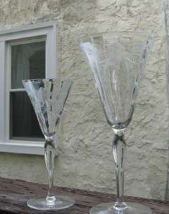 VINTAGE STEMWARE LOT ETCHED CRYSTAL BUY WHAT YOU WANT  