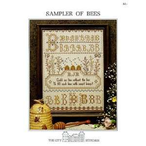  Sampler Of Bees   Cross Stitch Pattern Arts, Crafts 