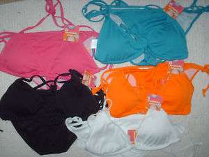 Ladies Halter Top String Triangle Bikini Fun Summer Colors NWT 