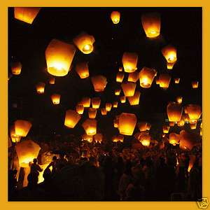 20 Lot Chinese Wishing Lantern Sky Fire Flying Balloon  