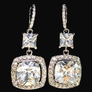   Swarovski Crystal Bridal Drop Earrings Glamourous Wedding Jewelry