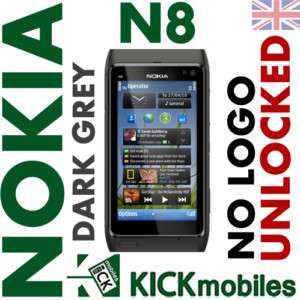 BNIB NOKIA N8 DARK GREY FACTORY UNLOCKED GSM OEM 16 GB 6438158181489 