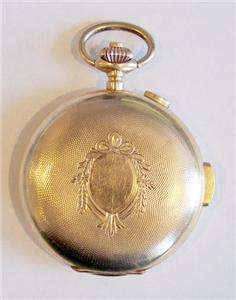 Antique Swiss 14k Gold Chronograph REPEATER Hunter Case Pocket Watch 