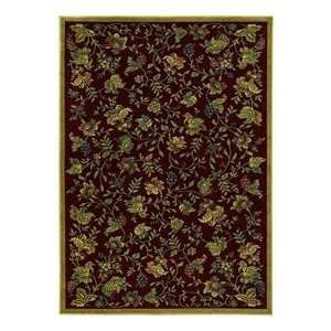 Shaw Kathy Ireland Home Essentials Vermont Meadow Garnet Rectangle 78 