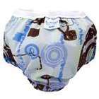 Kushies Taffeta Potty Training Pants   Large   Distressed Circles Blue