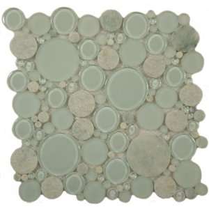   Series Glossy & Frosted Glass and Stone Tile   18179