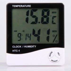 Digital LCD Temperature Humidity Hygrometer Thermometer Clock  