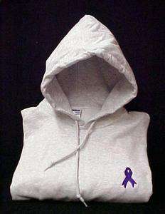 Pancreatic Cancer Purple Ribbon Sweatshirt M Hoodie New  