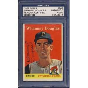 1958 Topps Whammy Douglas #306 Signed Card PSA/DNA  Sports 