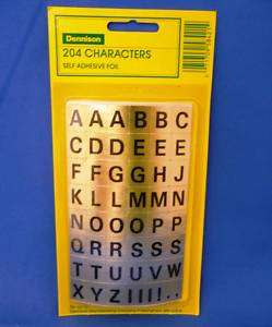 204 Alphabet Self Adhesive Gold Foil Stickers #58421  