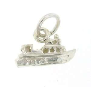  925 Authentic Sterling Silver Charm Boat Jewelry
