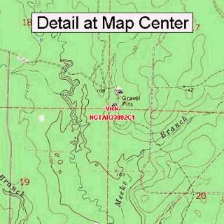 USGS Topographic Quadrangle Map   Vick, Arkansas (Folded/Waterproof 