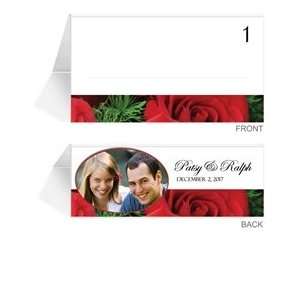    260 Photo Place Cards   Red Rose Garden Glee