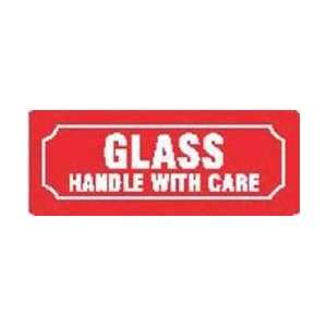 Label,glass Handle W/care,pk 500   BRADY