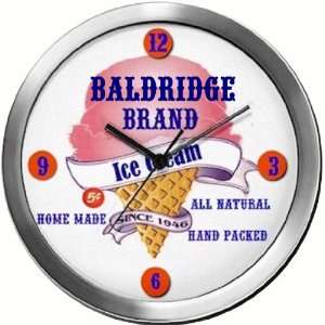  BALDRIDGE 14 Inch Ice Cream Metal Clock Quartz Movement 