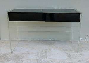 HIGH END CHIC 70S MOD SPACE AGE 70S THICK LUCITE SIDED DESK  