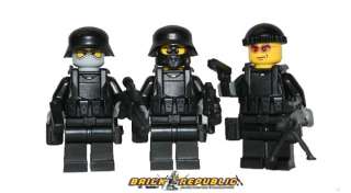 LEGO Custom Minifigure Swat 3 Pack Set w/ Brickarms  