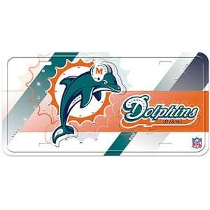  Miami Dolphins Away NFL License Plate with Crystals 