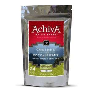 Achiva Energy Chia Seed and Coconut Water Drink Mix   Raspberry Green 