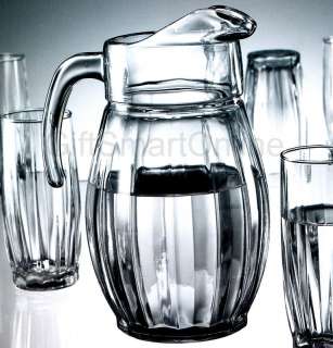 WATER PITCHER GLASS 2 QT 66oz HANDLE & SPOUT EUROPE NIB  