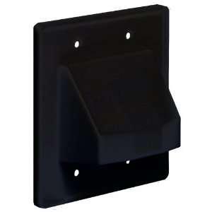 Arlington CE2BL 1 Recessed Cable Wall Plate, Reversible, Paintable, 2 