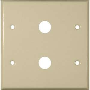   Metal Wall Plates 2 Gang Cable .625 Ivory 83473
