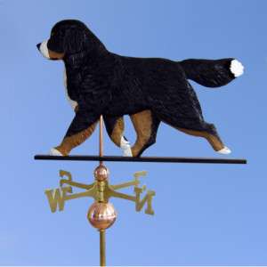 HAND CARVED & PAINTED BERNESE MOUNTAIN DOG WEATHERVANE  