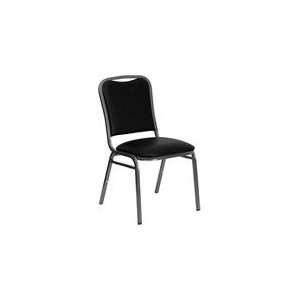  HERCULES Stacking Banquet Chair with Black Vinyl and 