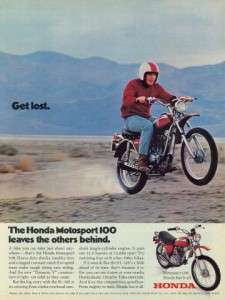1970 Honda SL 100 Motosport Motorcycle Original Ad  