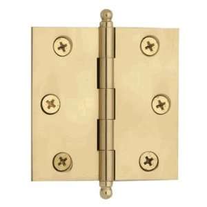  Brass 2 1/2 x 2 1/2 Square Corner Brass Cabinet Hinge with Ball Tips
