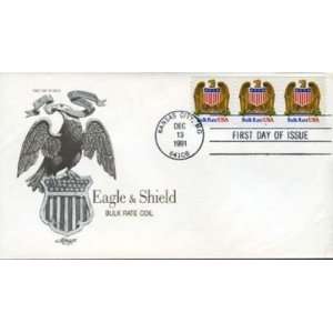  Eagle & Sheild Bulk Rate Coil 1991 Stamps Envelope 