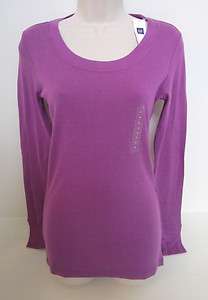 GAP WOMENS Orchid Round Neck Long Sleeve T shirt Size S XXL NWT  