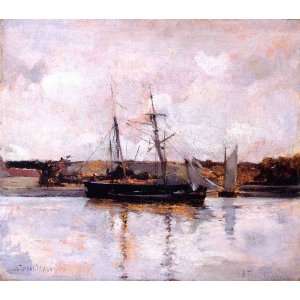   Reproduction   John Henry Twachtman   32 x 28 inches   Boats At Dieppe