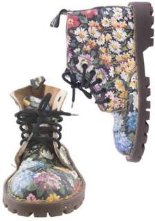 Vintage Floral Combat Boots  Mod Retro Vintage Vintage Clothes 