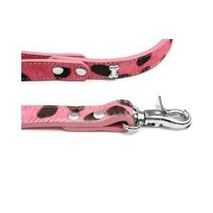  Chromebones Pink Dalmation Leather Dog Lead (Small) Pet 