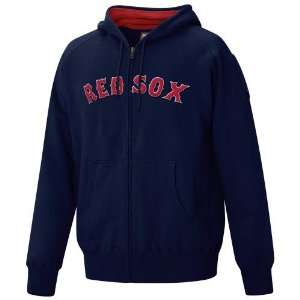  Nike Boston Red Sox Navy Blue Over Slide Full zip Hoody 