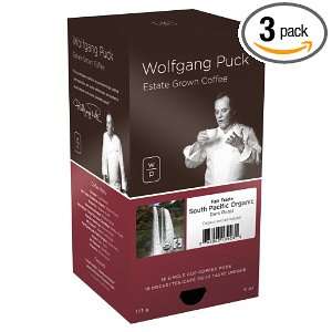 Wolfgang Puck Coffee, Fair Trade Organic South Pacific Dark, 18 Count 