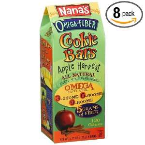 Nanas O mega Fiber Apple Harvest Cookie Bar, 6.17 Ounce Boxes (Pack 