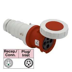   5125c6w Connector, 4 Pole, 5 Wire, 125a, 200/346, 240/415v Ac, Red