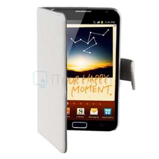   Leather Case Pouch For SAMSUNG Galaxy Note N7000 i9220 WHITE  