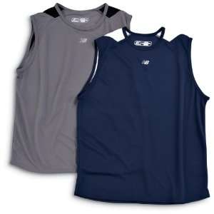  2 New Balance® Workout Shirts 1 Navy / 1 Gray Sports 