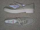 NWT AEROSOLES * 10 * Steppin Out Beige Canvas Walking Tie Shoes