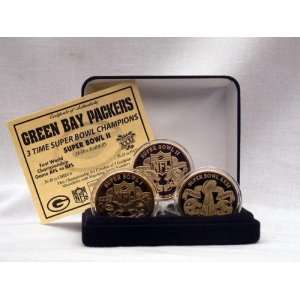  GREEN BAY PACKERS Super Bowl Collection (Set Of 3) 24KT 