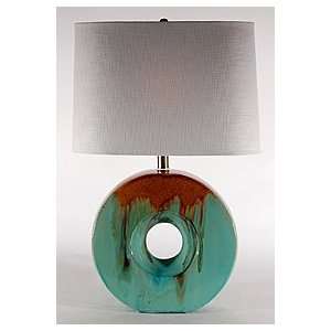  Cyan Design Oh Turquoise Blue Pottery Table Lamp