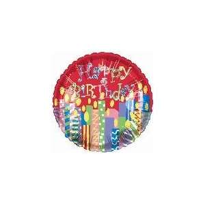   Birthday Red Candles   Mylar Balloon Foil